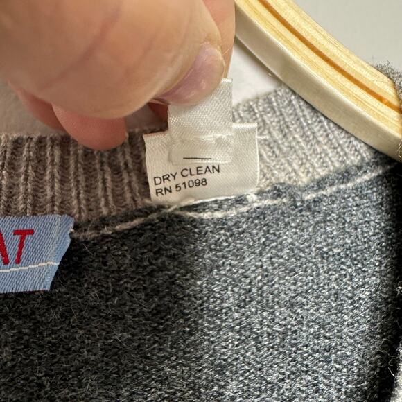 Acrobat Silk Cashmere Cardigan Large Gray Black Colorblock Soft Luxe Lightweight - Picture 9 of 10